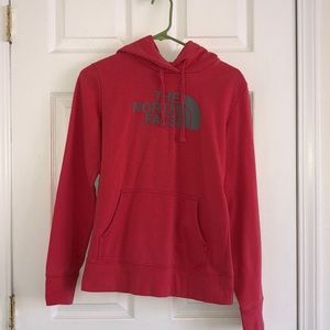 Pink North Face hoodie